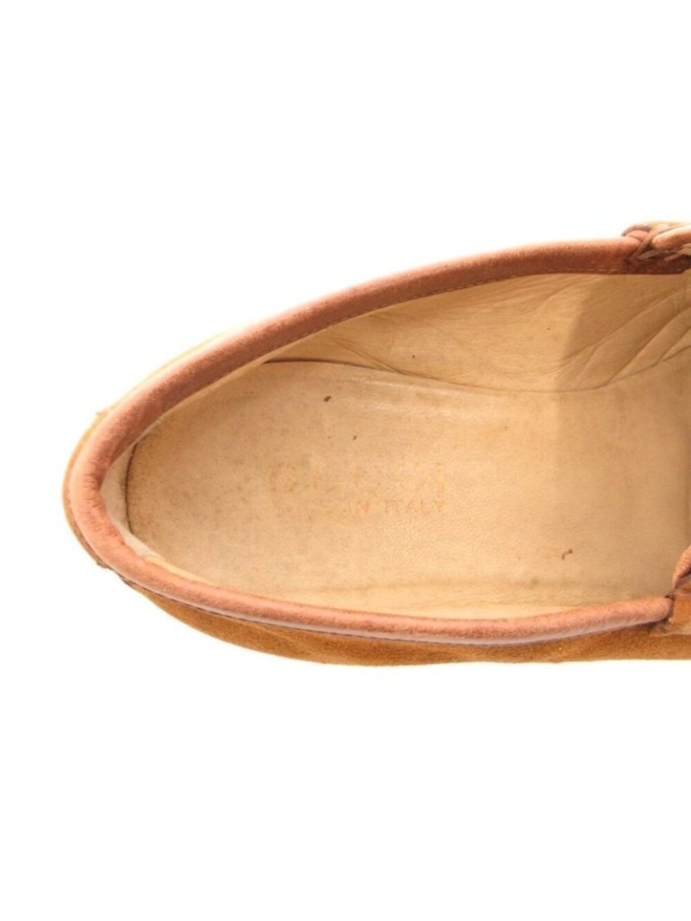 Gucci Horsebit Loafers Suede Gold 36 Brown - Picture 7 of 9